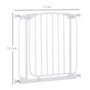 Cancelletto Bambini Barriera di Protezione 71x72,5 cm in Metallo Bianco