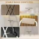 Set 2 Sgabelli da Bar Pieghevoli 37x45x87 cm con Poggiapiedi in Legno e Acciaio Bianco      