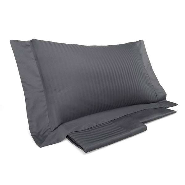 online Ensemble de draps et taies d'oreiller de couleur unie Mitera Ruby Lead Différentes tailles