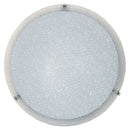 Plafoniera 1xE27 Ganci Cromo Vetro Lastra Bianco E-Energy Gaia