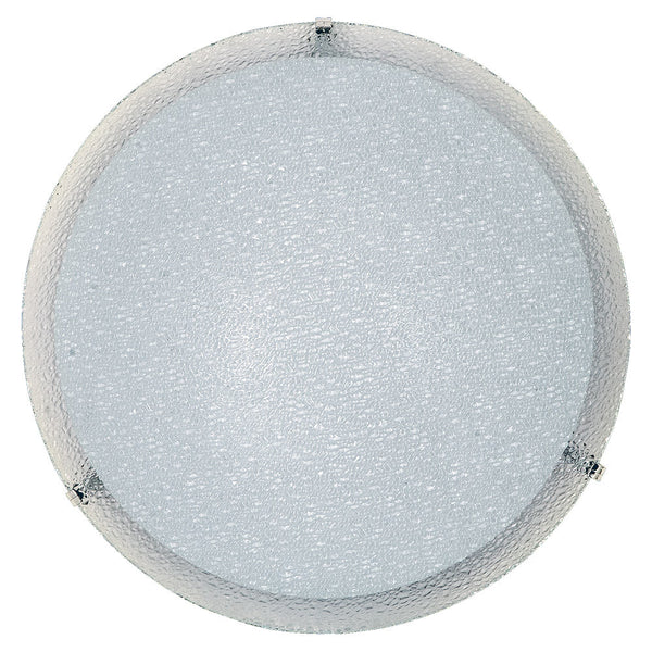 Plafonnier 2xE27 Crochets Chrome Plaque Verre Blanc E-Energy Gaia online