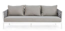 Divano 3 Posti 220x85x86h cm con Cuscini Florencia Bianco