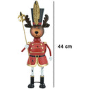 Renna Soldatino Natalizio Rosso Soldato Decorazione Addobbo di Natale 44 cm