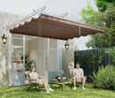 Tetto di Ricambio per Pergola Gazebo da Giardino 300x400 cm in Poliestere Caffè