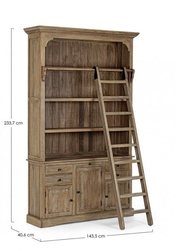 Libreria 3 Ante 4 Cassetti 143,5x40,6x233,7h cm Domitille prezzo