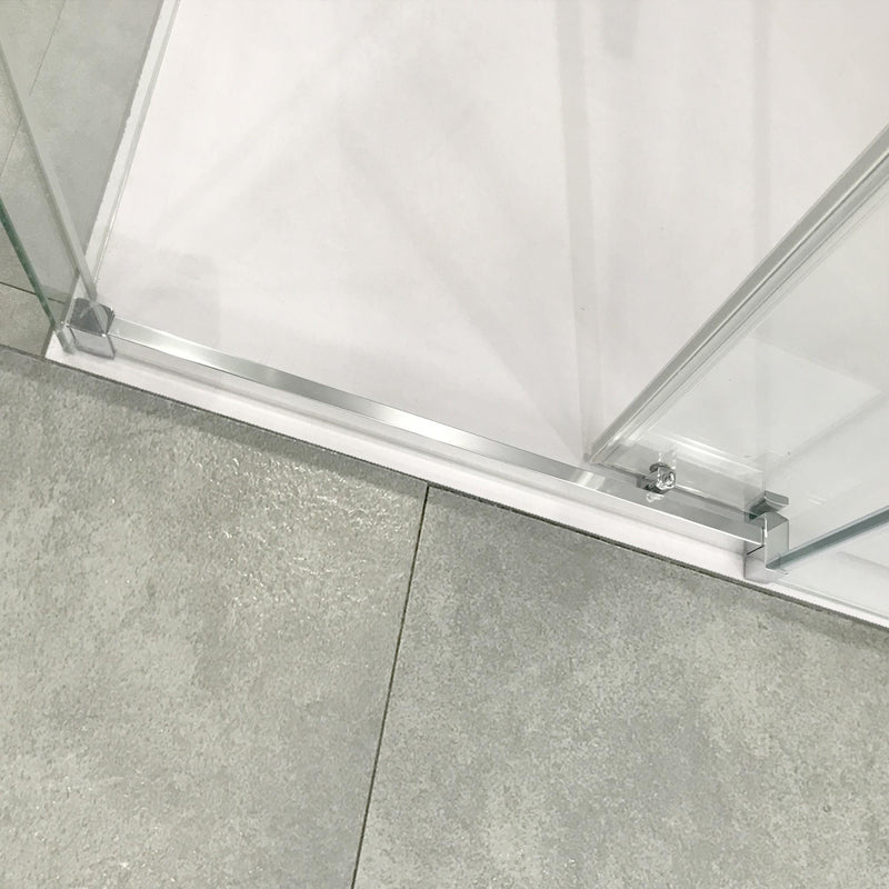 Box Doccia Angolare 1 Anta Scorrevole in Cristallo Trasparente 8mm H195 Bonussi Elise 3.0 Varie Misure