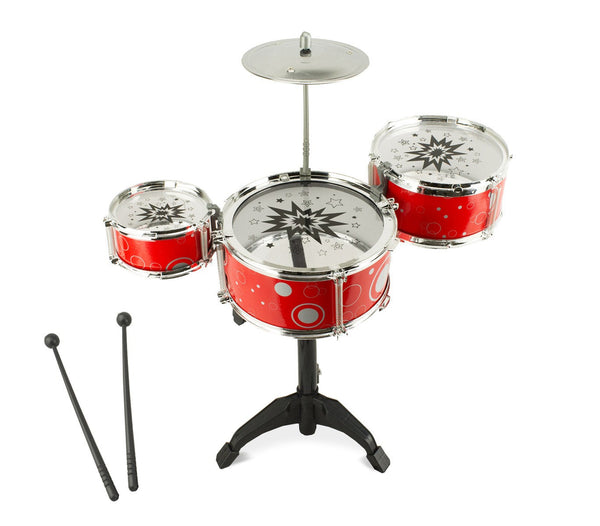 Kit de batterie musicale jouet pour enfants avec 4 éléments sonores en plastique acquista