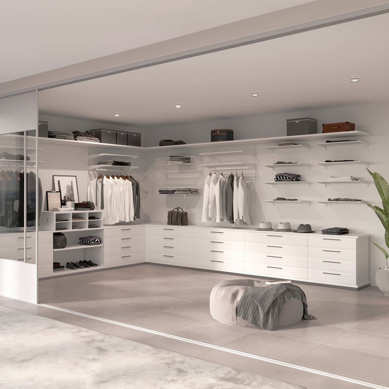 Kit per Fissaggio Mensole 280 mm in Acciaio Emuca Bianco