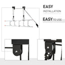 Supporto per Kayak Paranco da Soffitto Max 50 Kg in Acciaio  Nero