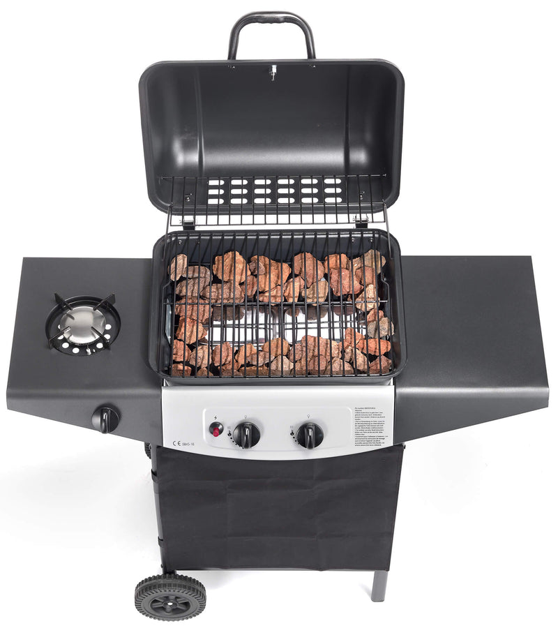Barbecue a Gas GPL con Pietra Lavica 1 Fuoco Ompagrill 4939 Double