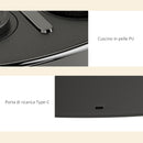 Boxing Machine Musicale a Parete 41,8x44,6x7,5 cm con 9 Velocità Bluetooth e Guanti in PU e ABS Nero e Blu  