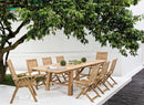 Tavolo Allungabile da Giardino 220/300x100x77.5 cm in Legno Teak Maryland Natural