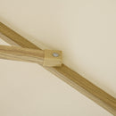 Ombrellone da Giardino 260x240 cm a Manovella Inclinabile in Poliestere e Metallo Crema  