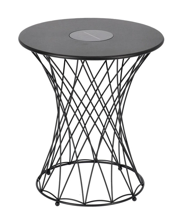 sconto Tavolino da Salotto Ø40x45 cm in Acciaio Jevan Nero