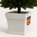 Base Albero di Natale Vaso Bianco Supporto 40x40x41 cm con Attacco Universale