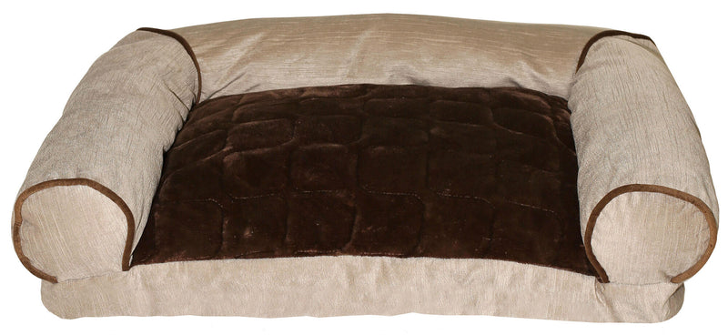 Divanetto Tappeto per Cani e Gatti Marrone e Panna Varie Misure