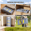 Rampa Pieghevole per Cani per Auto e Letti Alti a 10 Gradini 154x40x7,5 cm con Strisce e Tappetini Antiscivolo in PP e TPR Grigio      