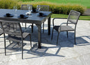 Tavolo da Giardino Allungabile 135/270x90x76 cm in Alluminio Vorghini Montalcino Antracite