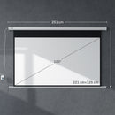 Telo per Proiettore 100" 16:9 Motorizzato 251x8x168 cm con Telecomando in Plastica e Metallo Bianco      