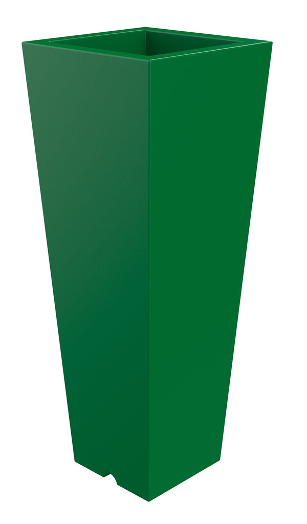 Vase 37,5x102 cm en Résine Arkema Quadro 102 Vert Foncé sconto