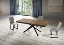 Tavolo Allungabile 200-304x90x77 cm Niket Noce Gambe Antracite