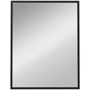 Specchio da Bagno a Parete Rettangolare 70x90 cm con Ganci in Vetro e MDF Nero      