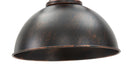 Lampadario 3 Luci Industry 120x30x30 cm in Ferro Nero