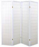 Separè Divisorio in Carta di Riso 4 Ante Bianco