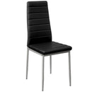 Set 6 Sedie 42x40x82 cm in Similpelle Nero
