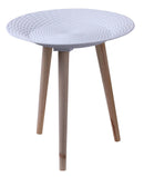 Tavolino Basso Ø47x50 cm in MDF Motti Wicky Grigio