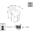 Poltrona Formentera con Cuscino 46x62x84 h cm in Alluminio Bianco