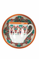 Set 6 Tazzine Caffè con Piattino in Porcellana Villa d'Este Home Tivoli Shiraz