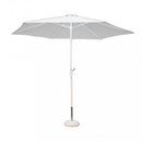 Ombrellone da Giardino Ø3 m Palo Ø48 mm Poly Eco in Acciaio Bianco