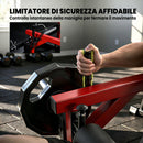 Macchina per Hip Thrust 194x130x72 cm con Pedana Regolabile Capacità 270 kg e Porta Pesi in Acciaio e PU Rosso      