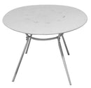 Tavolino da Giardino Ø95x71 cm in Ferro Taddei Lyon Bianco