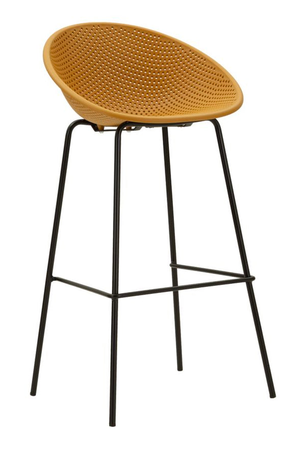 prezzo Sgabello Bar Ibiza Senape Set 2 Pz 50x50x98 cm in Polipropilene e Metallo Senape e Nero
