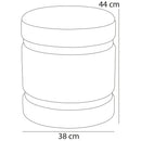 Set 2 Pouf Contenitore Ø 38x44 cm e Ø 31x38 cm con Rivestimento Velluto Nero     