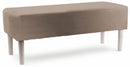 Panca in Velluto 100x40x40 cm Soriani Tortora