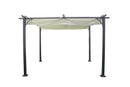 Pergola da Giardino 3,5x3x2,35m Copertura Scorrevole Ecrù