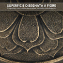 Base per Ombrellone Ø46x33 cm da 12 kg in Resina Metallo e Cemento Bronzo    