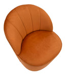 Poltrona Sopy Ruggine 67x71x70 cm Legno Ferro Spugna e Velluto Ruggine e Oro