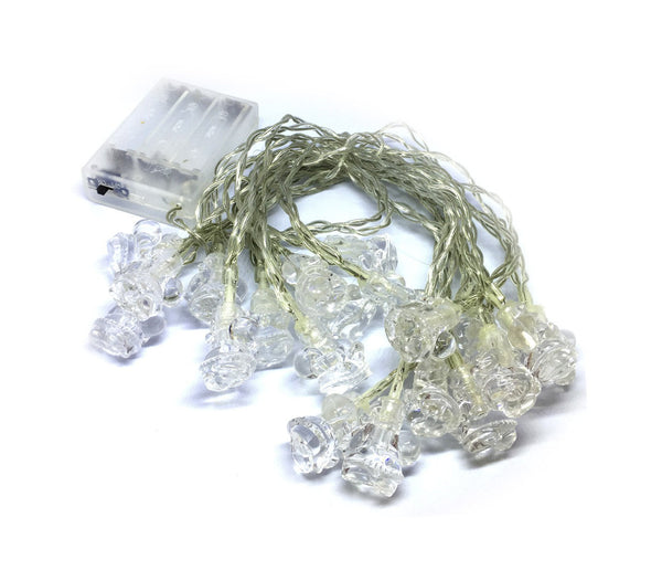 acquista Guirlande Lumineuse de Noël 20 Led Blanches en Forme de Père Noël pour Intérieur