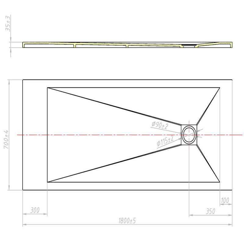 Piatto Doccia in Pietra Fosterberg Silene Antracite Varie Misure