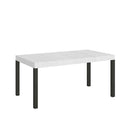  Tavolo Allungabile 130-390x90x77 cm Everyday Premium Bianco Frassino Gambe Antracite