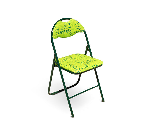 sconto Chaise pliante en métal avec assise et dossier rembourrés Coveri Verde