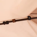 Gazebo Doppio Tetto Impermeabile con Zanzariere Marrone 3,25x3,25 m 