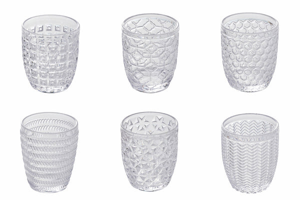 Lot de 6 verres à eau en verre 300 ml Villa d'Este Home Tivoli Geometries online