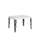 Tavolo Allungabile 120-204x80x77 cm Karamay Bianco Frassino e Antracite