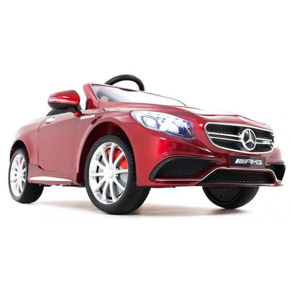sconto Voiture électrique pour enfants 12V avec permis Mercedes S63 AMG Rouge