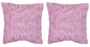 Set 2 Cuscini Decorativi 43x43x6 cm in Poliestere VdE Tivoli 1996 Furry Rosa